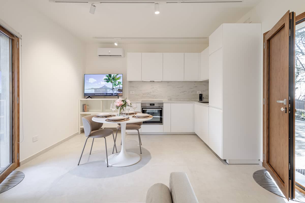 Open living and kitchen area